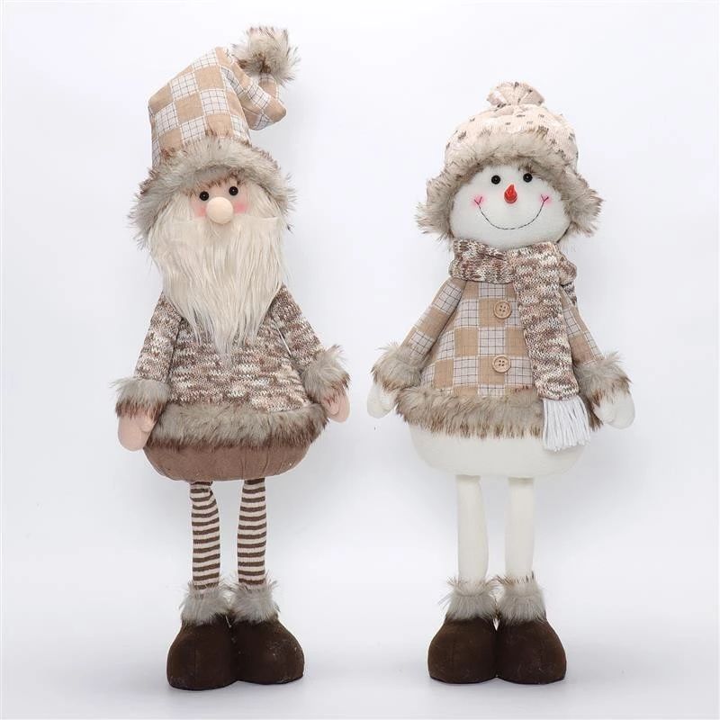 Père Noël bonhomme de neige debout de 35"/25" avec lumière chaude
