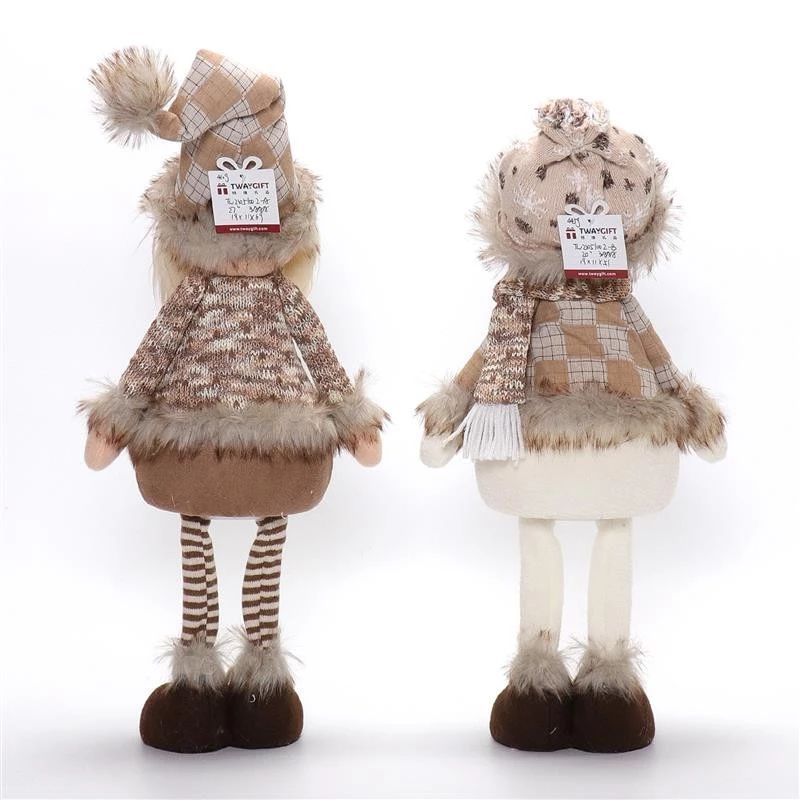 Père Noël bonhomme de neige debout de 68,5 cm/51 cm avec lumière chaude