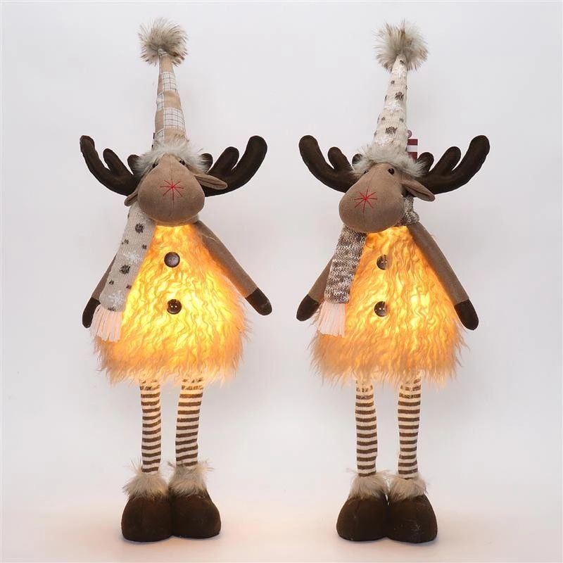 Cerf debout de 66 cm avec lumière chaude