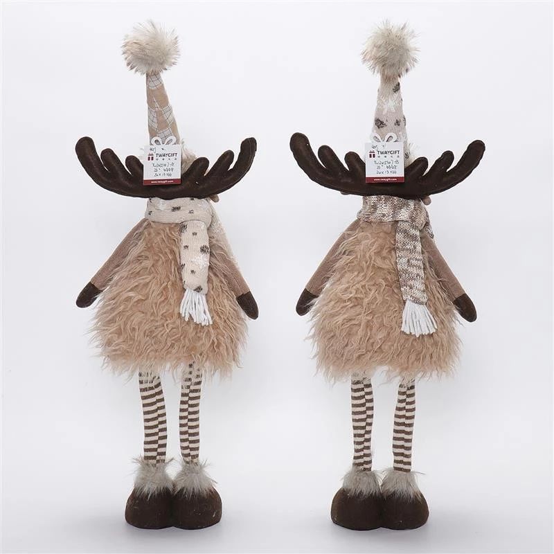 Cerf debout de 66 cm avec lumière chaude