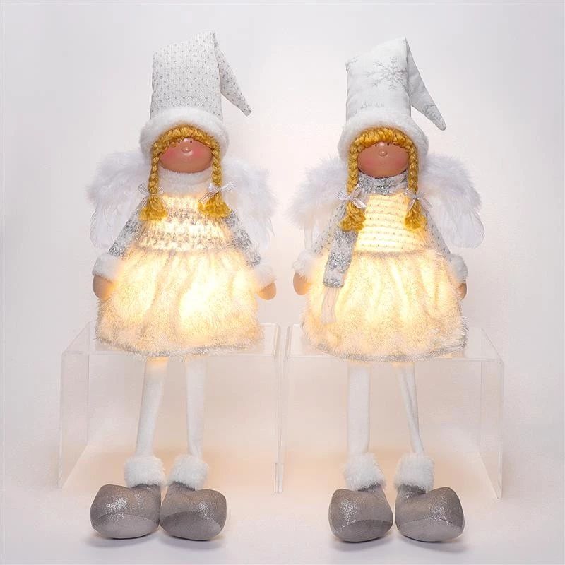 35" Dangle Legs Angel w/ Warm Light