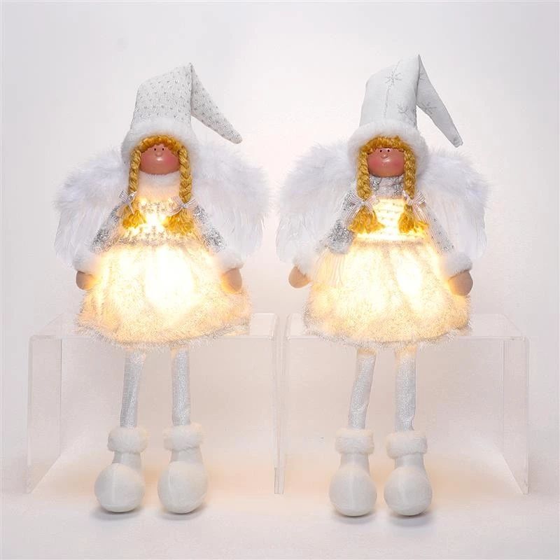 27" Dangle Legs Angel w/ Warm Light