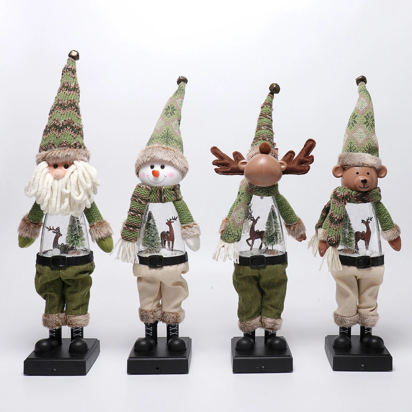 28"/27" Standing Santa Snowman Deer Bear+ Music...
