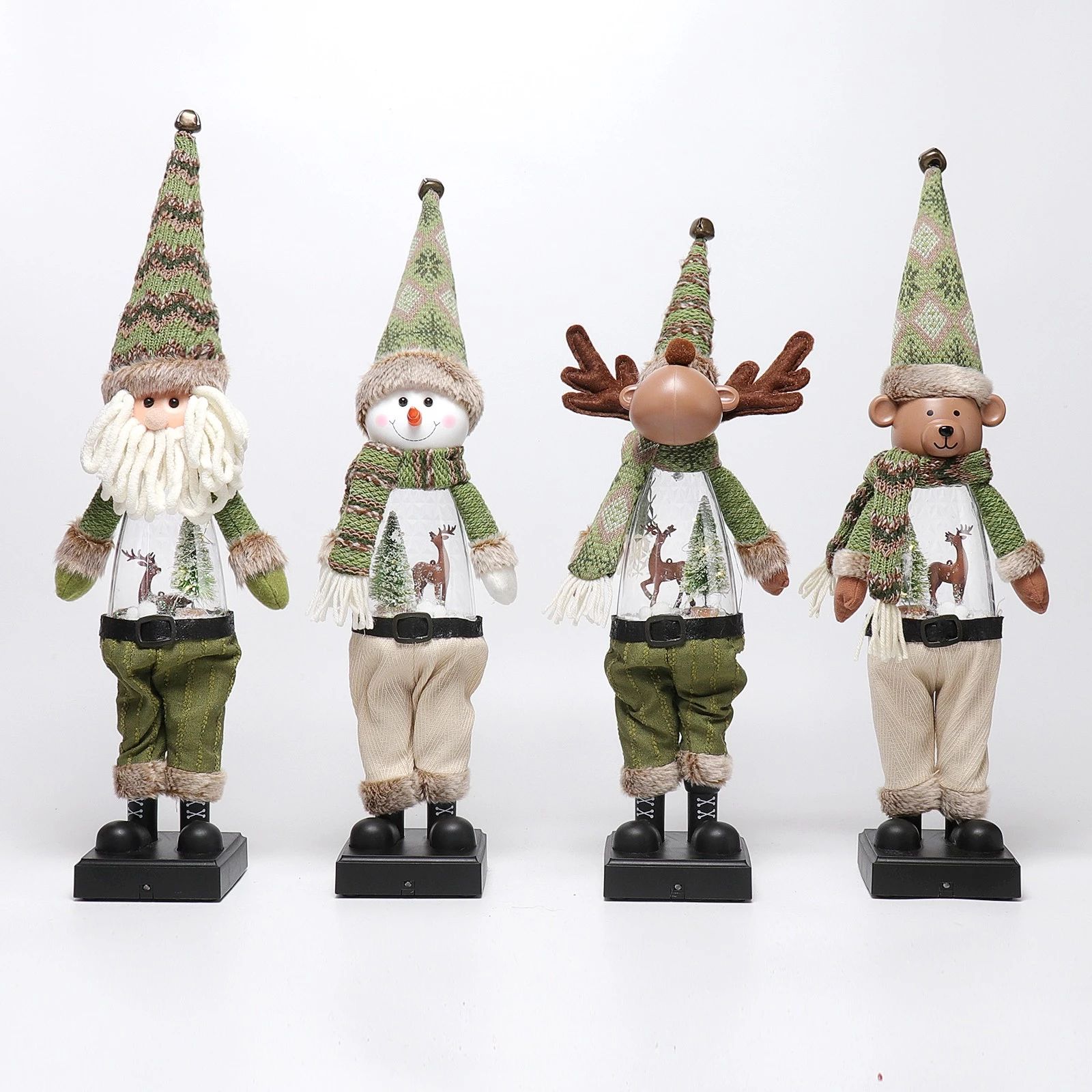 22"/20" Standing Santa Snowman Deer Bear+ Music...