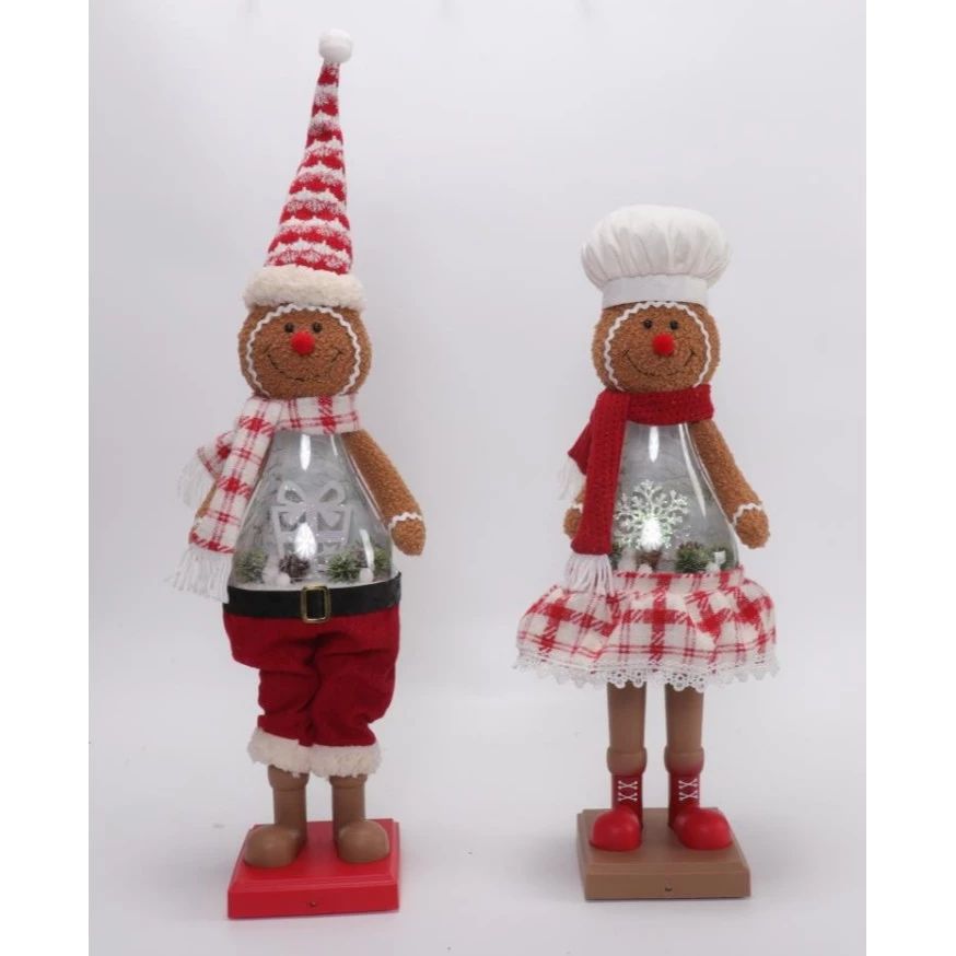 29"/22" Standing Gingerbread w/ Lighting Scene