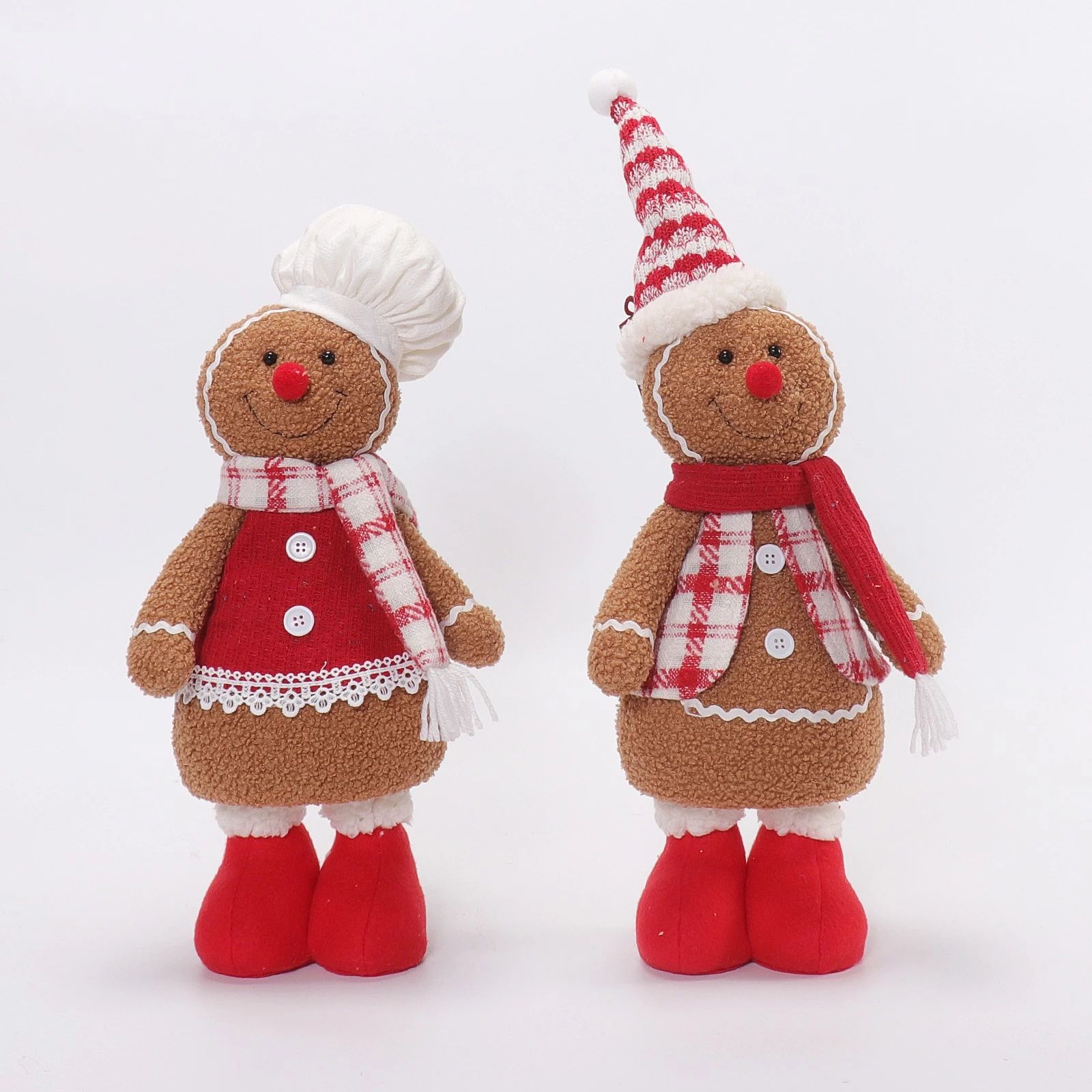 17"/21.5" Standing Gingerbread w/ Warm Light