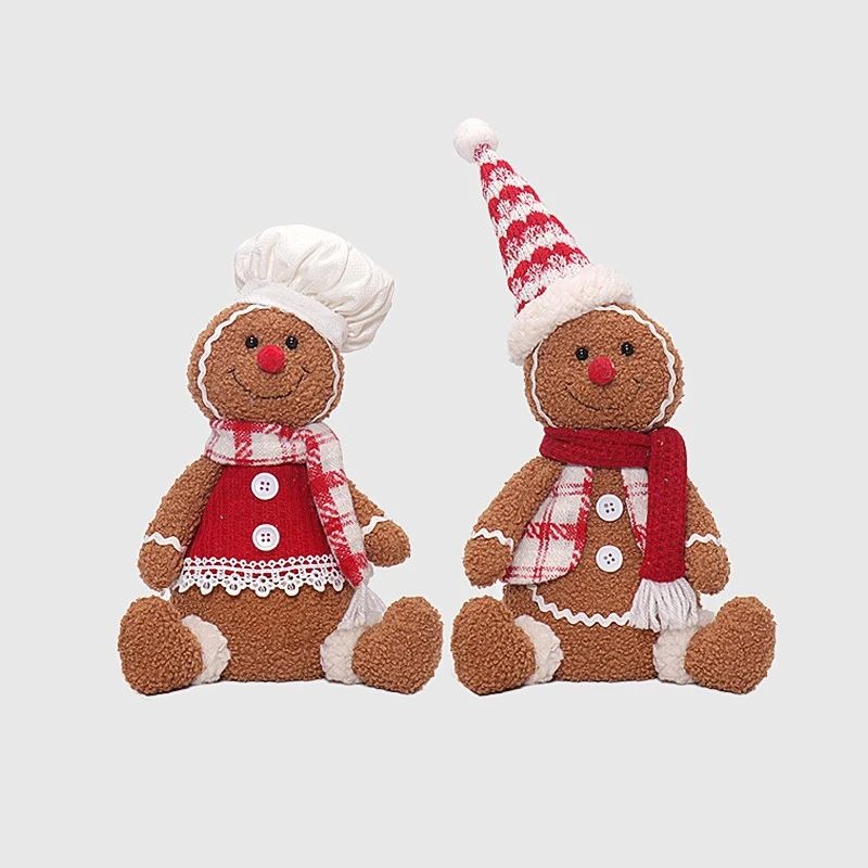 15.5" Sitting Gingerbread w/ Warm Light