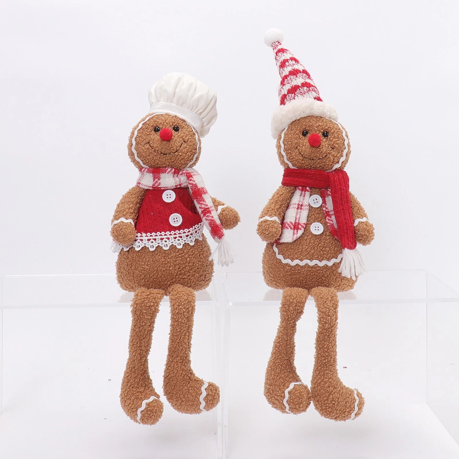 19"/21.5" Dangle Legs Gingerbread w/ Warm Light