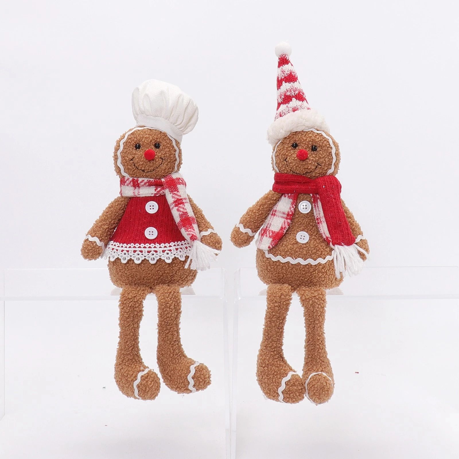 16"/18" Dangle Legs Gingerbread w/ Warm Light