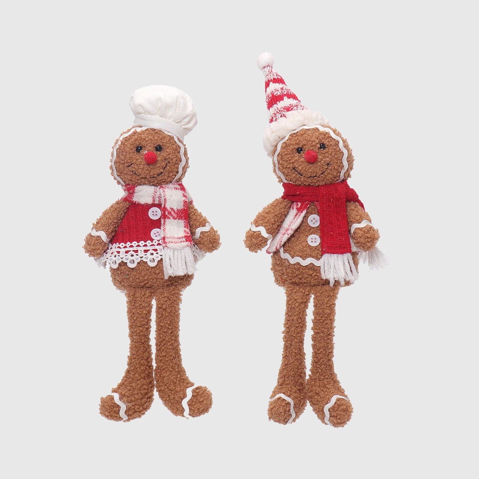 12"/14" Dangle Legs Gingerbread w/ Warm Light