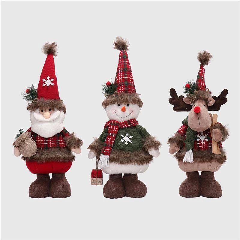 21"/20" Standing Santa Snowman Deer