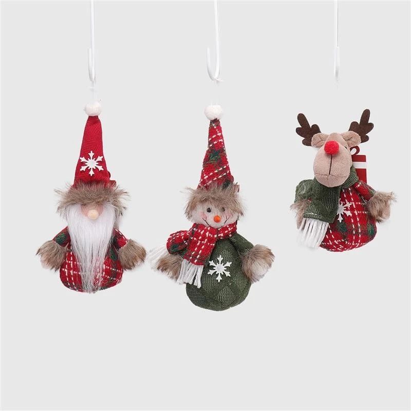 9"/6" Ornament Santa Snowman Deer