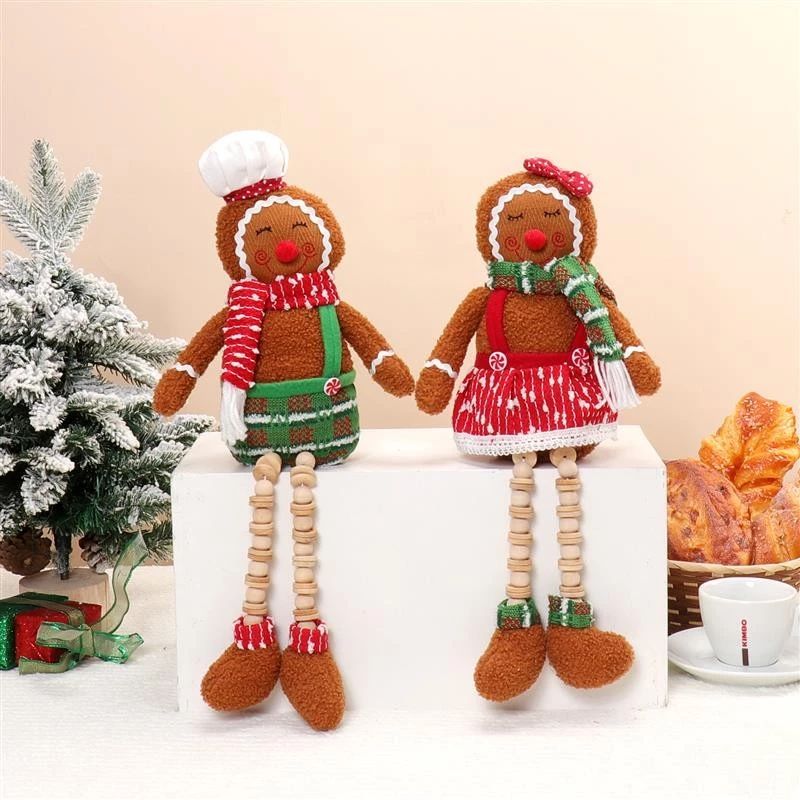 18"/17" Beaded Legs Gingerbread