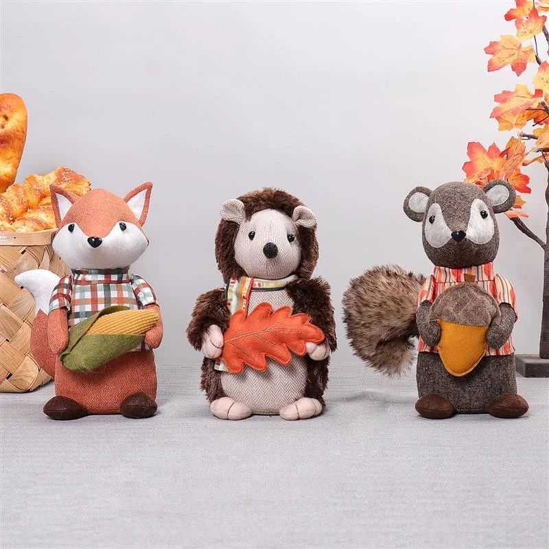 11"/10" Sitting Fox / hedgehog / Squirrel
