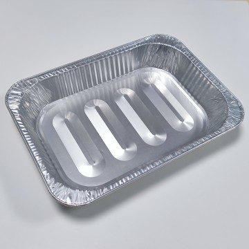 Heavy Duty 430*310*65mm 5400ml Disposable Tin Foil Tray Turkey Baking Pans Aluminium Foil Food Container for Meal Barbecue