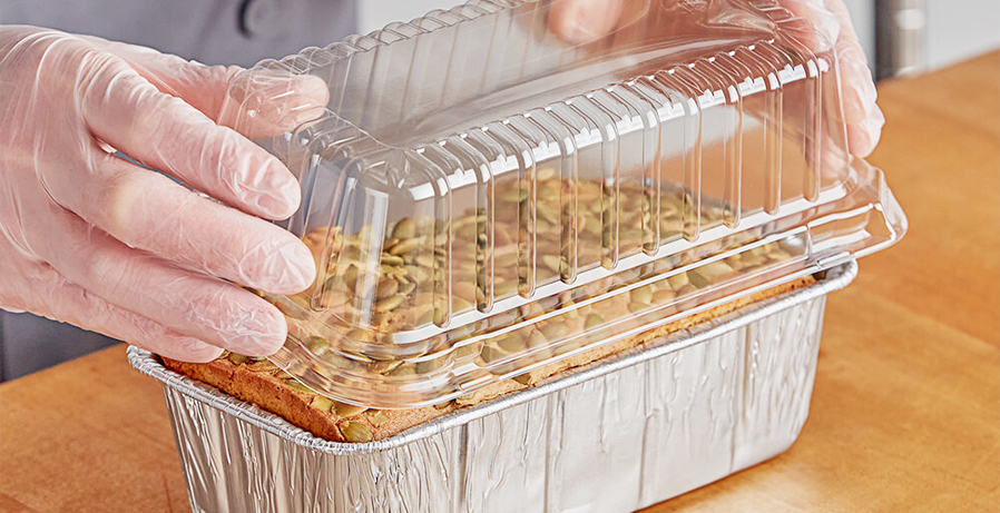 Aluminum foil loaf pans+dome lids