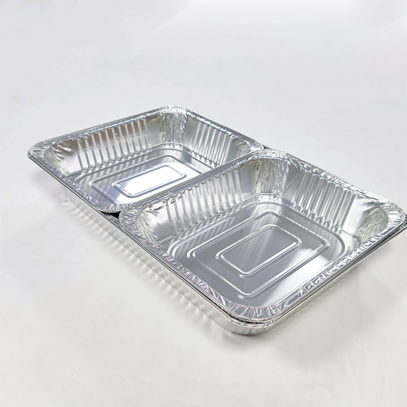 Disposable Half Size Aluminum Foil Pans Container with 12