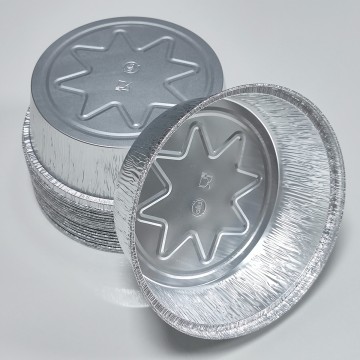 Disposable Round Baking Aluminum Pans - 8 inch Extra Deep Round Casserole Cake Pan (500 count) - original Silver color