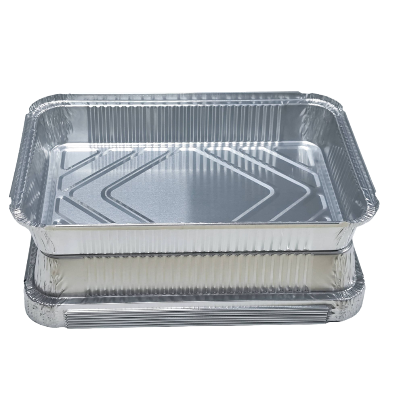12 X 8 Inches Disposable Large Steam Table Takeaway Containers Aluminum Foil Boxes BBQ Grill Tray Baking Pans