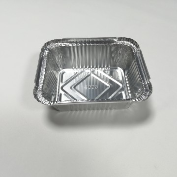 1Lb Small Size Food Containers Aluminum Take Out Disposable Aluminum Foil Containers with Lid（450mL)