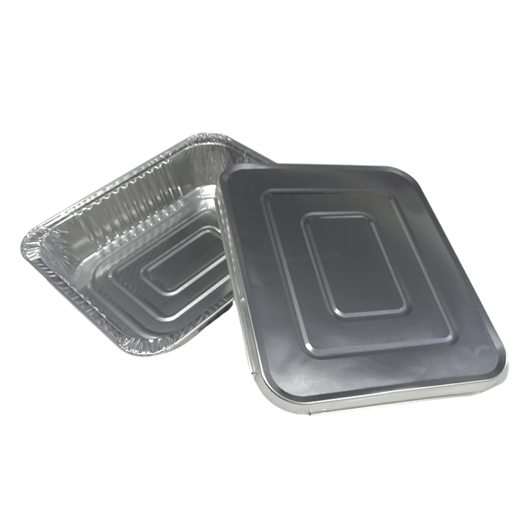 Durable Packaging Rectangular Half-Size Aluminum Foil Lid