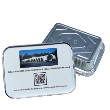 1½ lb. Sliver Foil Carryout Pan 650ml 192*141*44mm with Paper Lid - Case of 1000 S192B