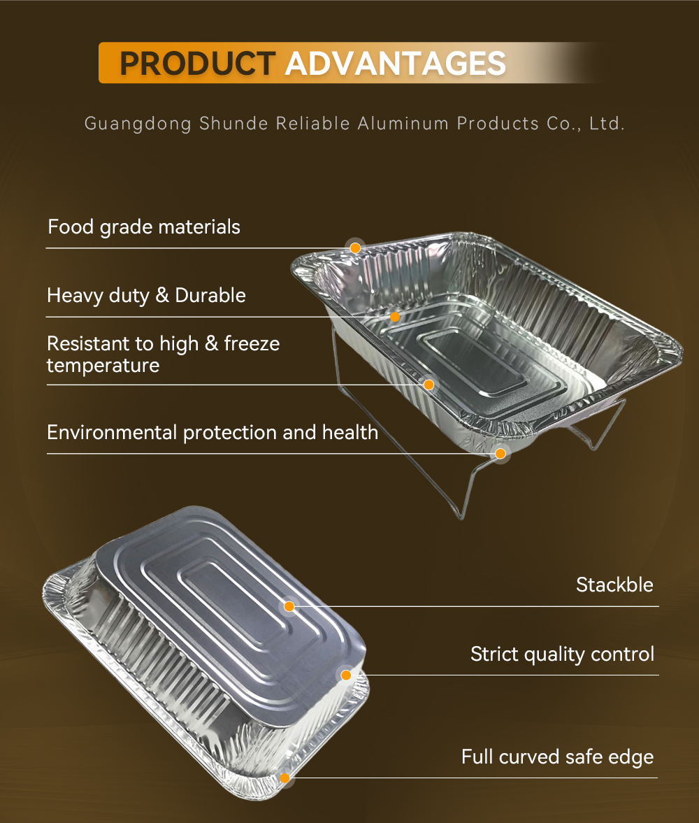 [100 ct] 9*13" Half Size Aluminum Foil Steam Table Deep Pan 4.1in. Deep, 10.3 x 12.7inches Foil Food Trays