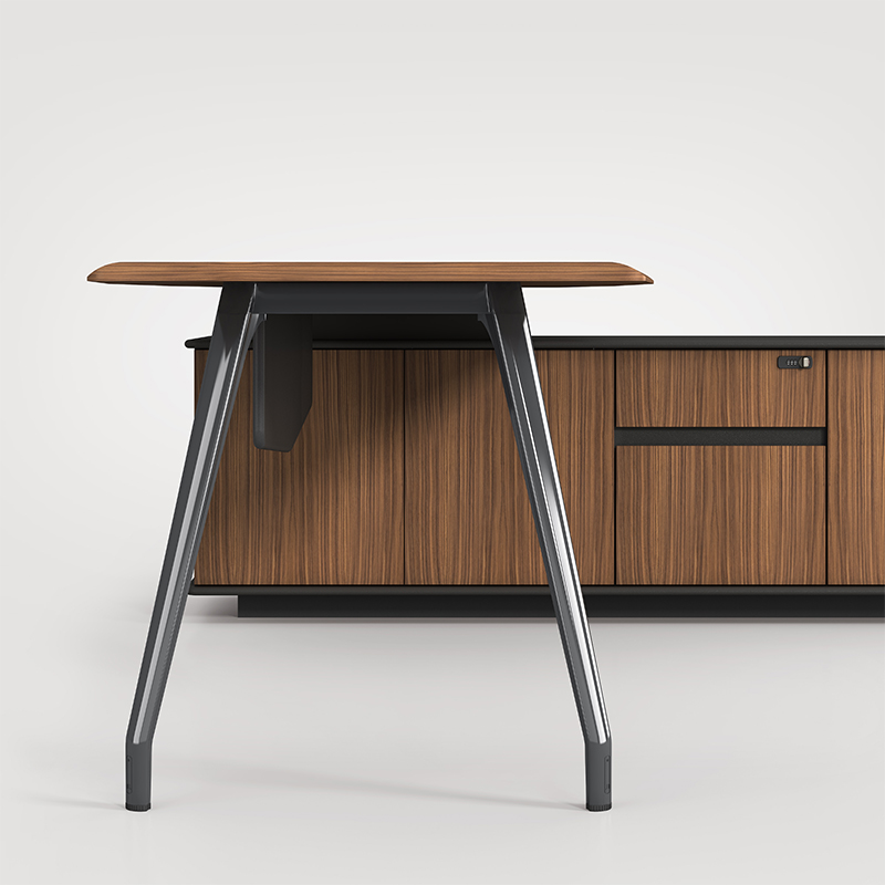 MATE Wood Veneer Executive Desk (2)