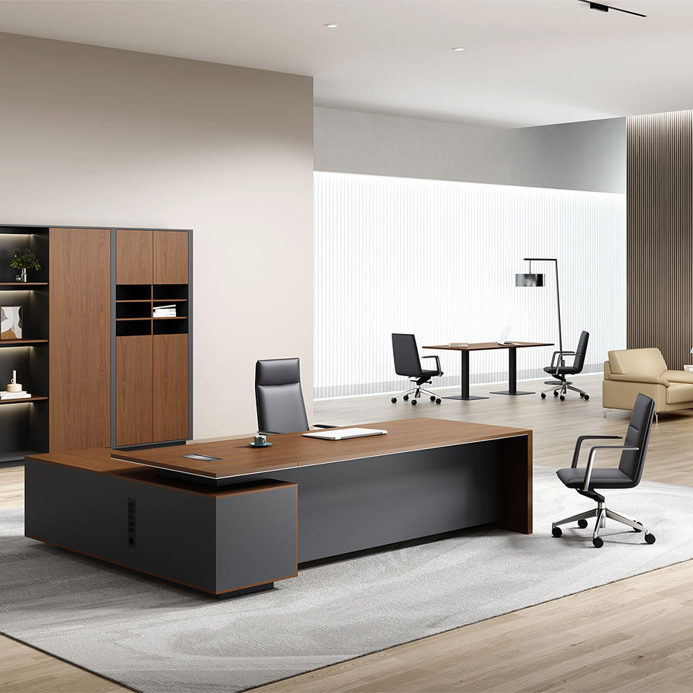 SPLIT Series Veneer Executive Desk-1