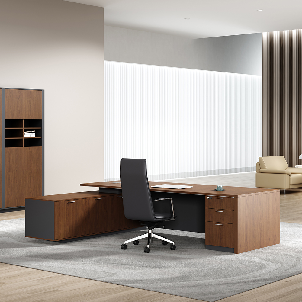 SPLIT Series Veneer Executive Desk-2