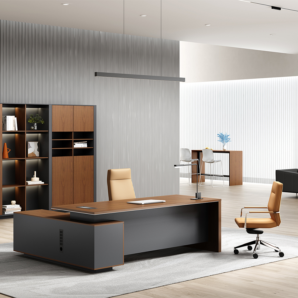 SPLIT Series Veneer Executive Desk-3