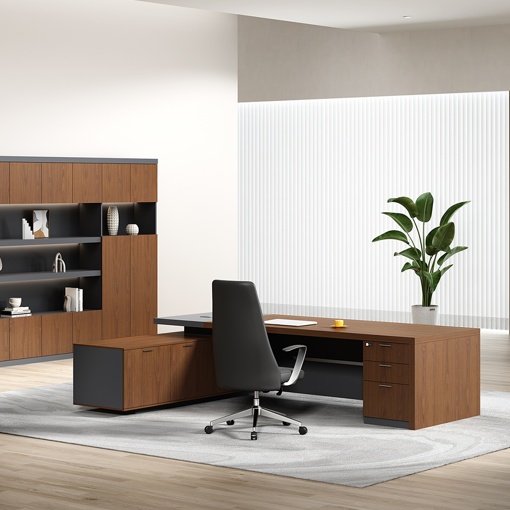 SPLIT Series Veneer Executive Desk-4