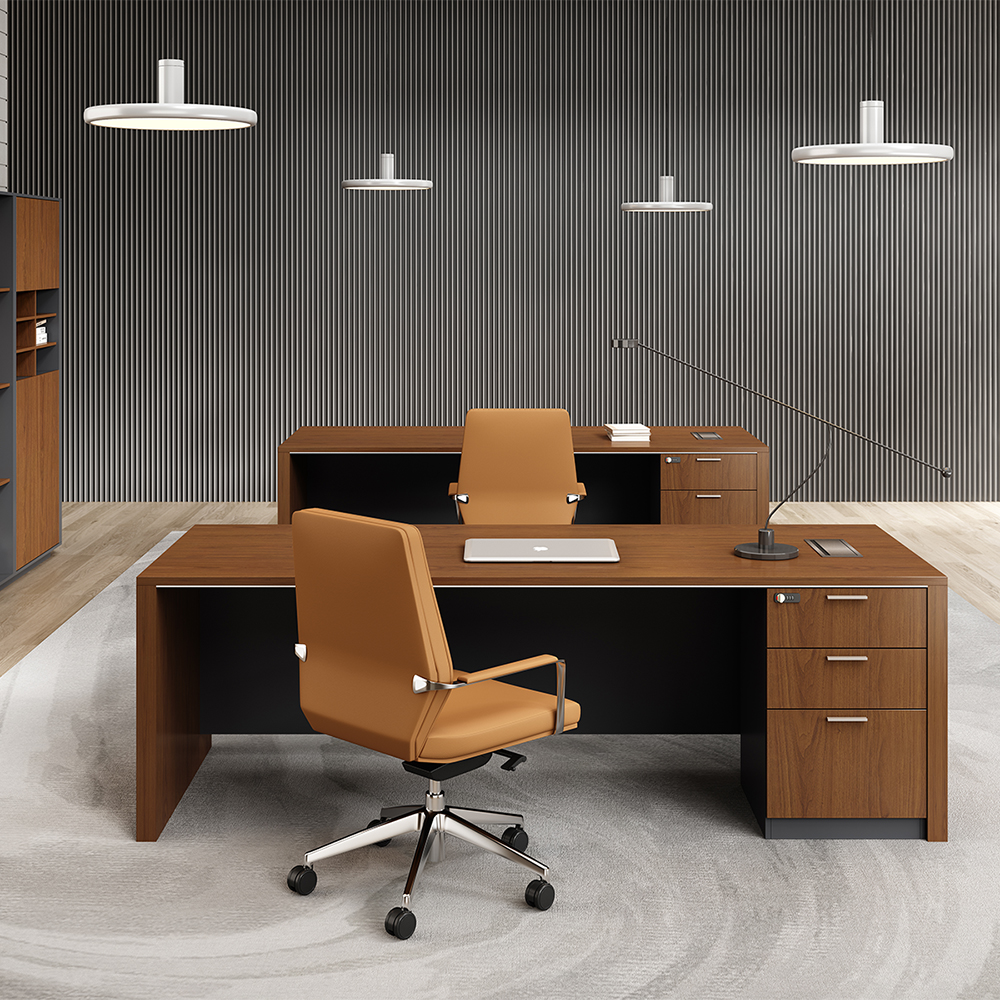 SPLIT Series Veneer Executive Desk-5