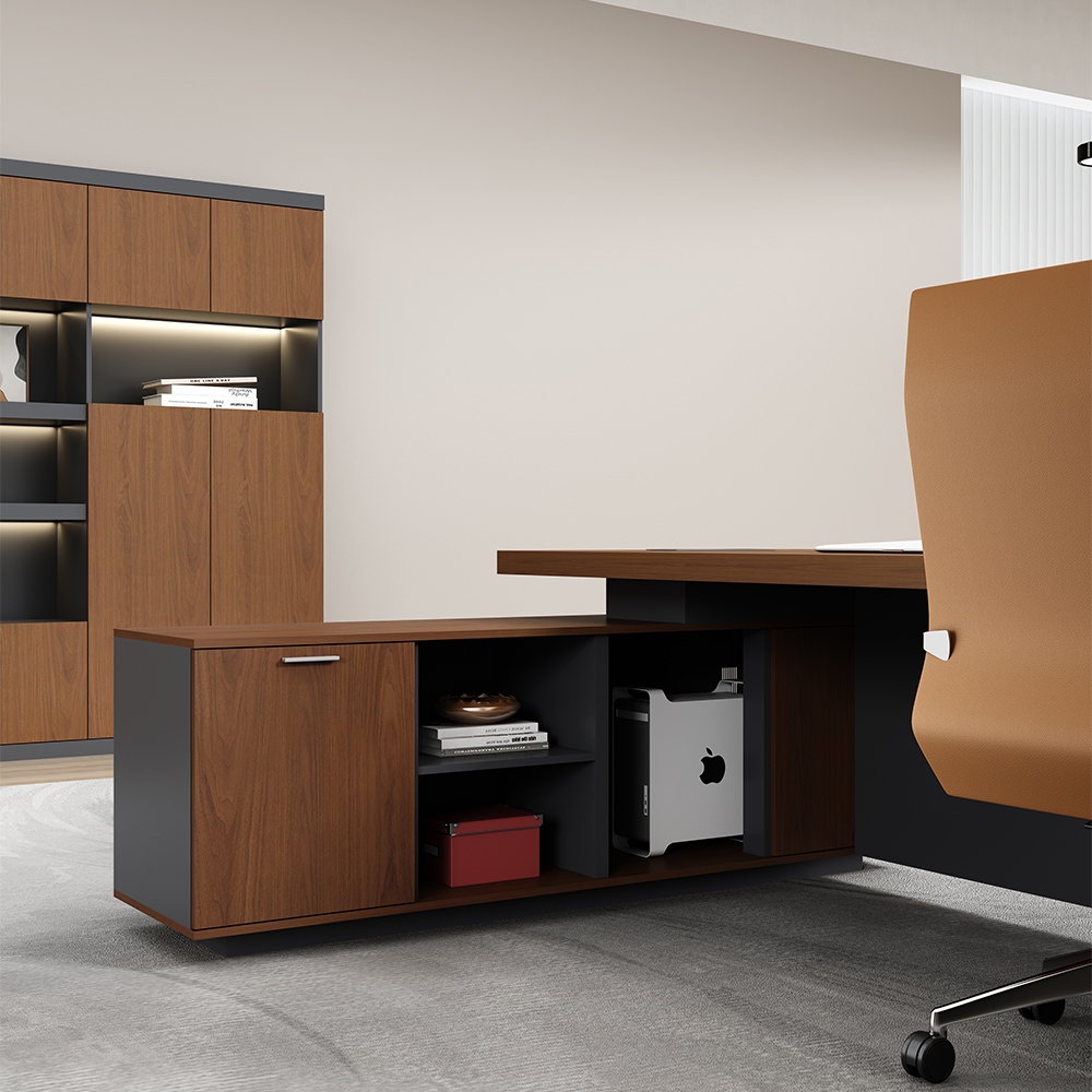 SPLIT Series Veneer Executive Desk-9