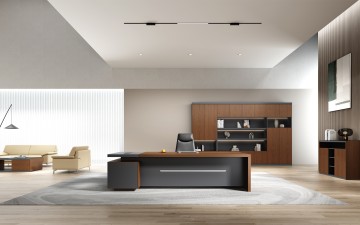 SPLIT Series Veneer Executive Desk