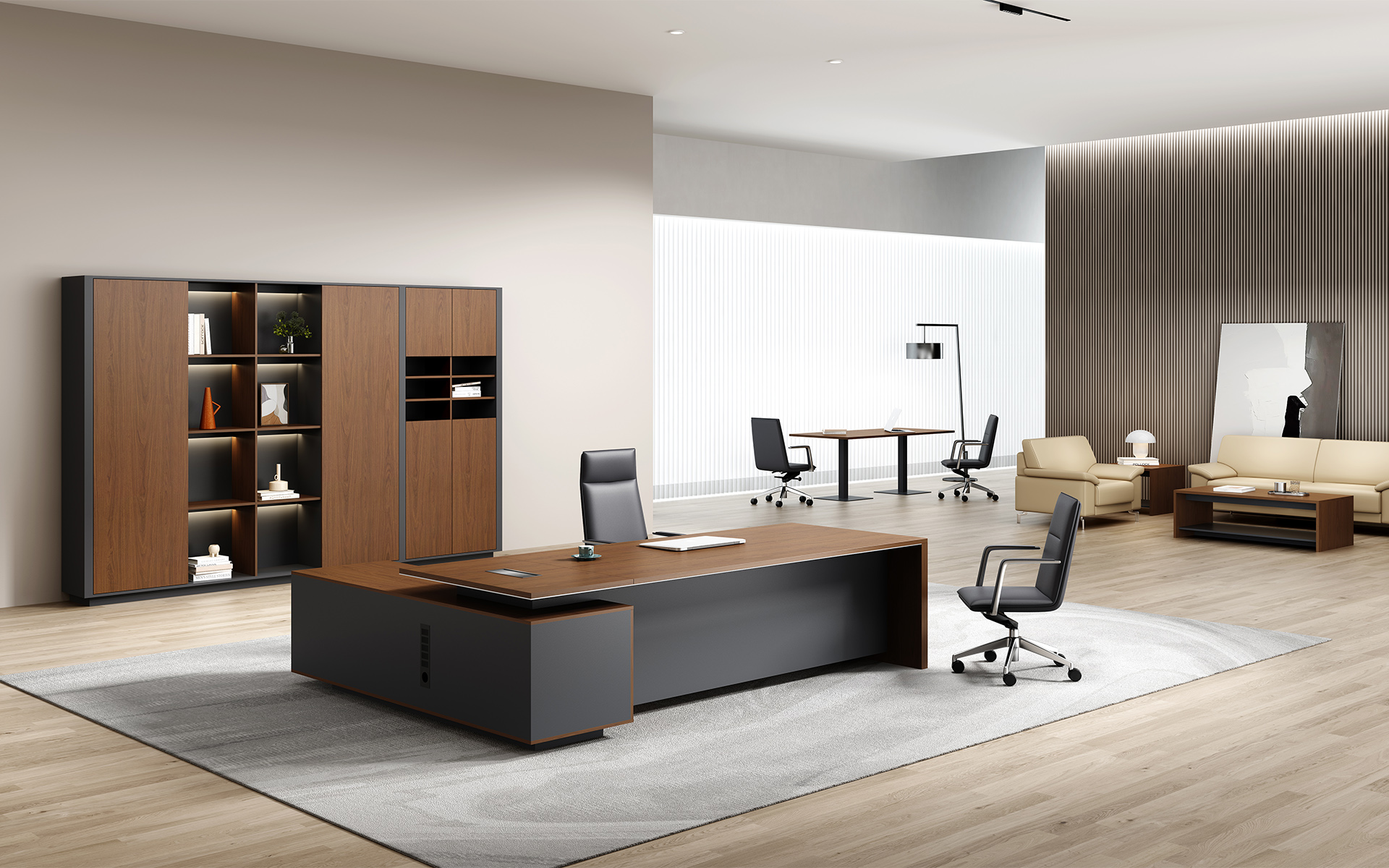 SPLIT Series Veneer Executive Desk5.jpg