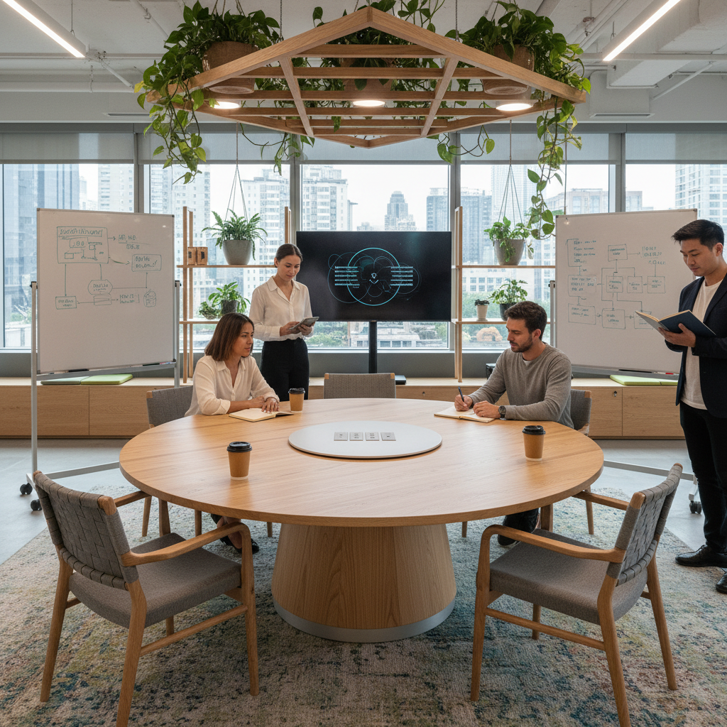 Small Conference Table For Collaborative Coworking Spaces