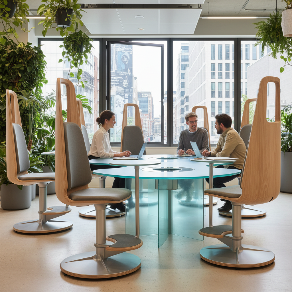 Standing Chair For Collaborative Coworking Spaces