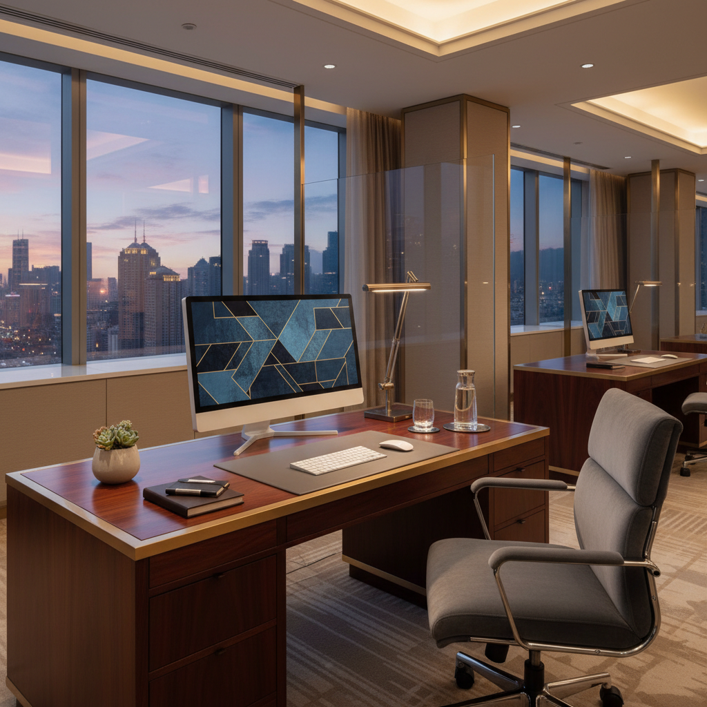 Workstation Desk For Luxury Hotel Business Centers