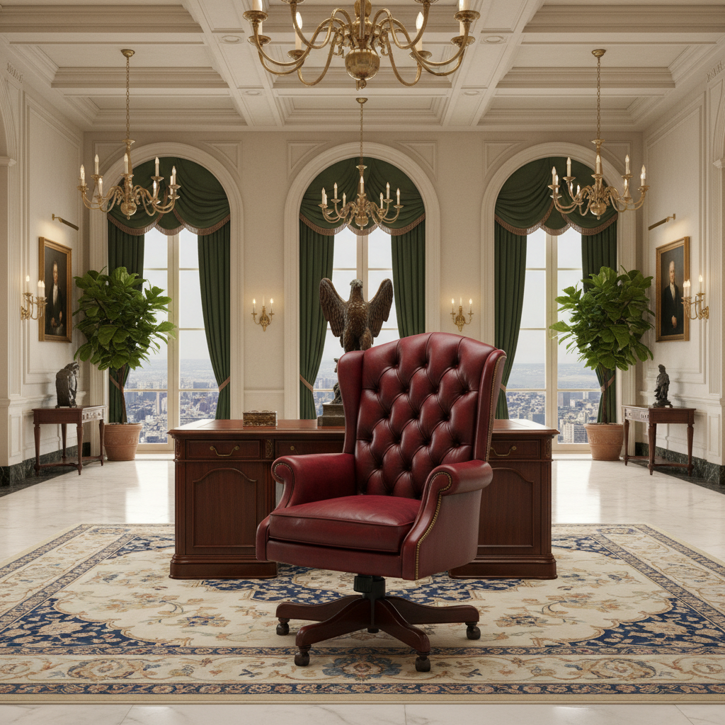 Premium Leather Office Chair For Government Reception Halls
