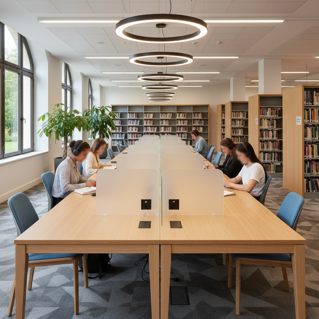 Workstation Table For Library Study Zones