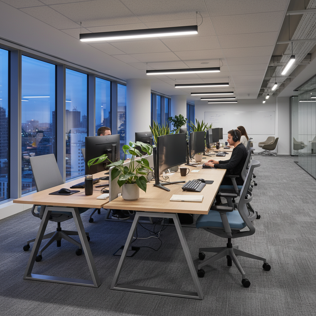 Workstation Desk For Tech Company Staff Areas