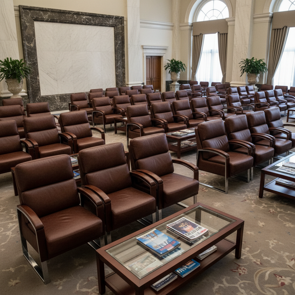 Leather Office Seats For Government Reception Halls