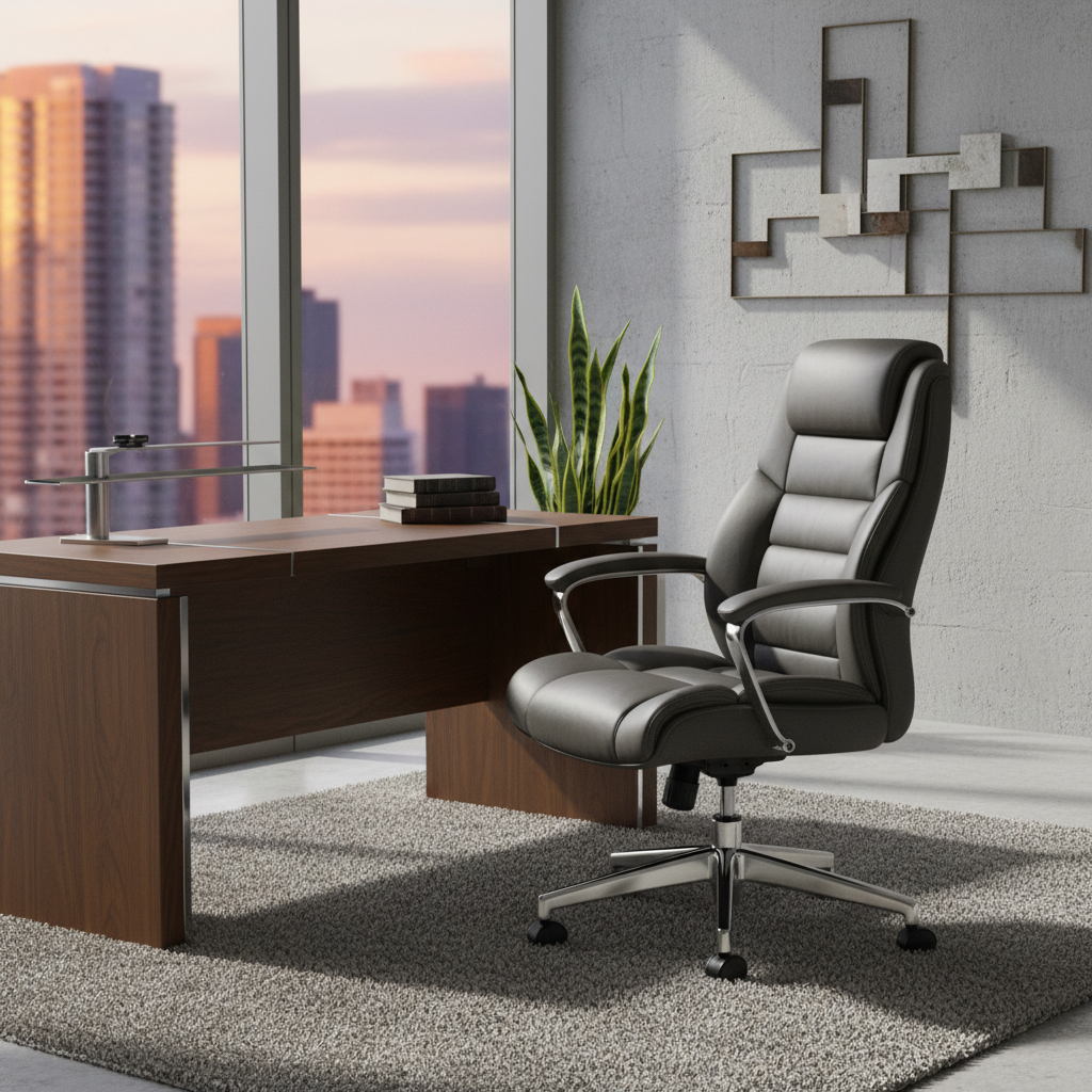 Grey Desk Chair For Executive Office Suites