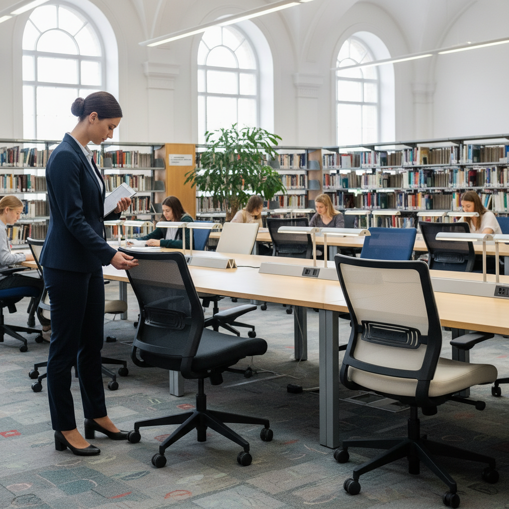 Office Chair Manager For Library Study Zones