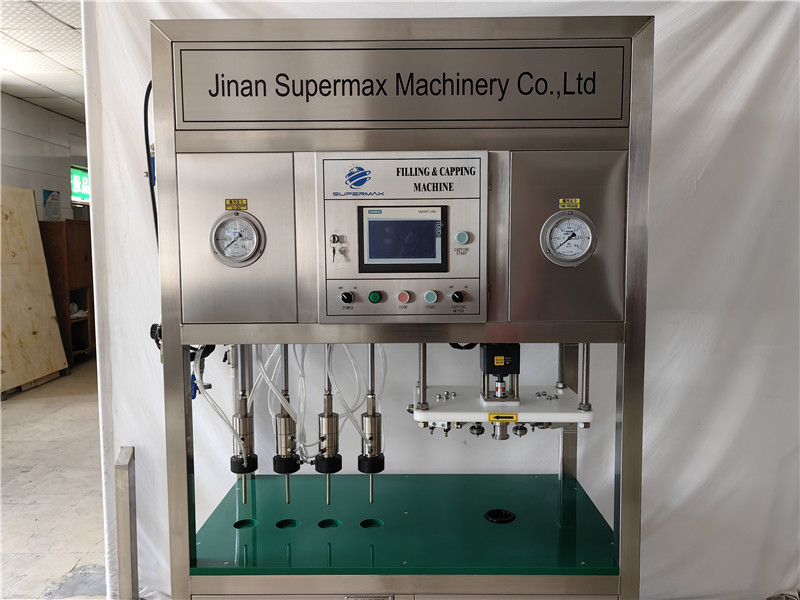 Semi-auto beer cans filler and seal m...