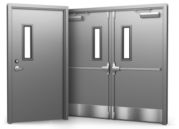 UL Listed 90 Minute Fire Rated Steel Door for Hospital Corridor NFPA 80