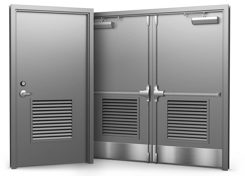 UL 10C Listed 90-Minute Steel Fire Door (Commercial Standard)