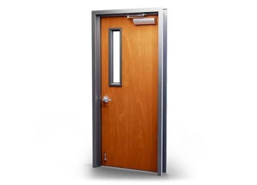 Wood Fire Door with Hollow Metal Frame