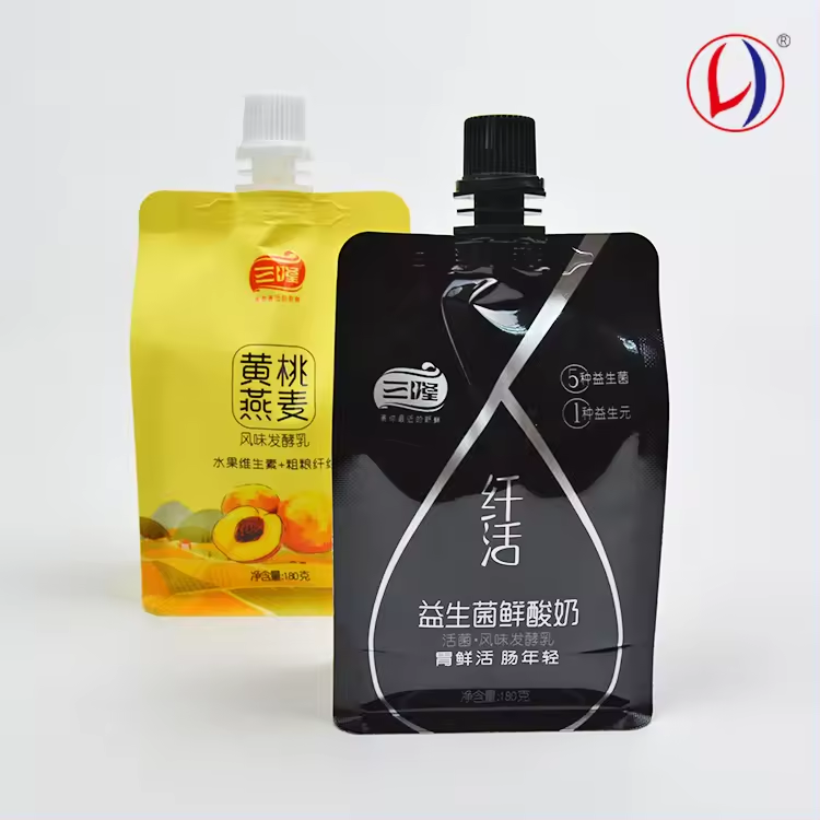 150ml 200ml Customized Size Portable Waterproof Moisture Proof Flat Bottom Spout Bag Package for Yogurt Drinks Juices Beverages (5)tb2